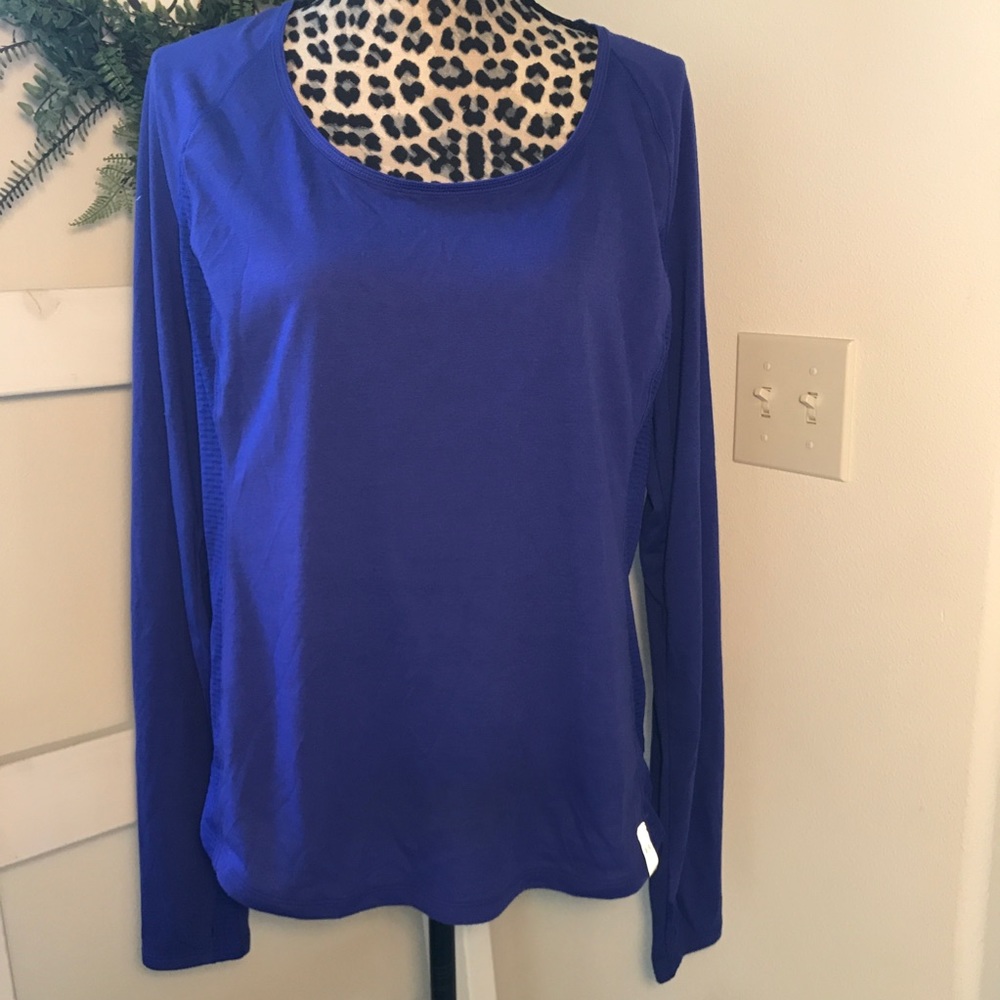 Blue Long Sleeve Under Armour Runners Shirt